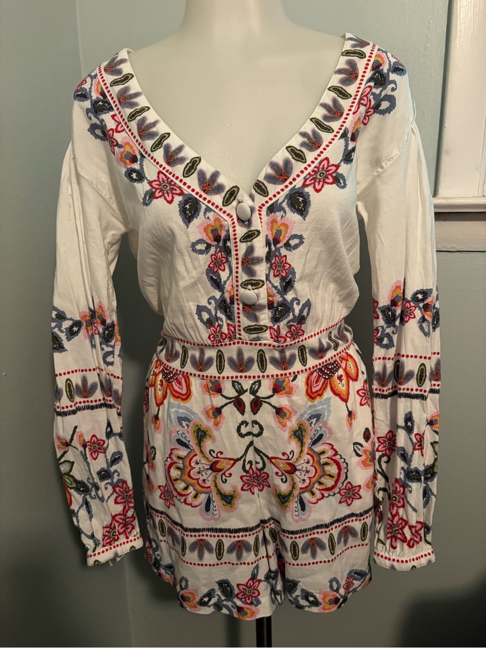 Venus "Hothouse Botanical" Linen Printed Romper
